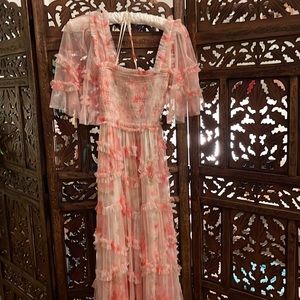 Beautiful Needle and Thread Ruby Bloom Smock Dress, NWT, 10 UK, EU 38, US 6